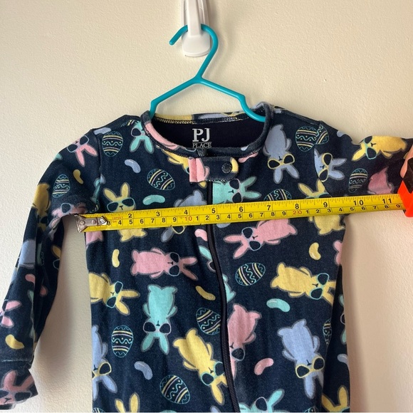 🌼 5/$25 PJ Place Baby Girl Boy Easter Bunny Pajamas Sleeper 18-24M Footed Cotton - Picture 8 of 11